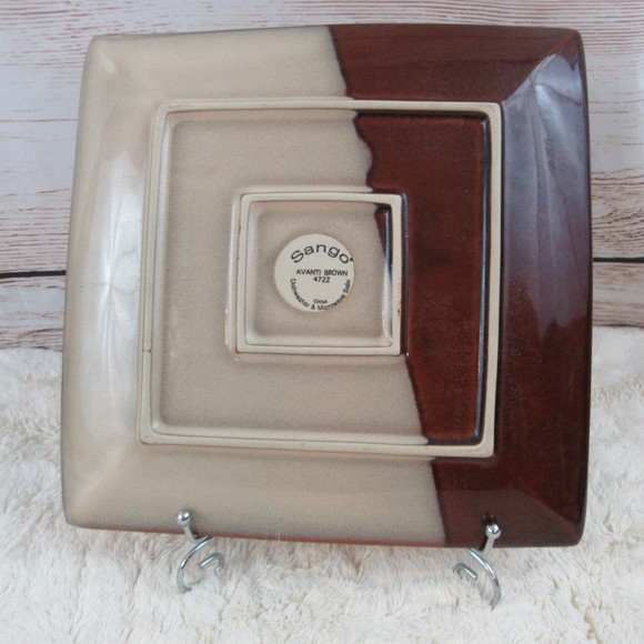 Sango Avanti Brown 11-1/8 dinner plate - Picture 4 of 4